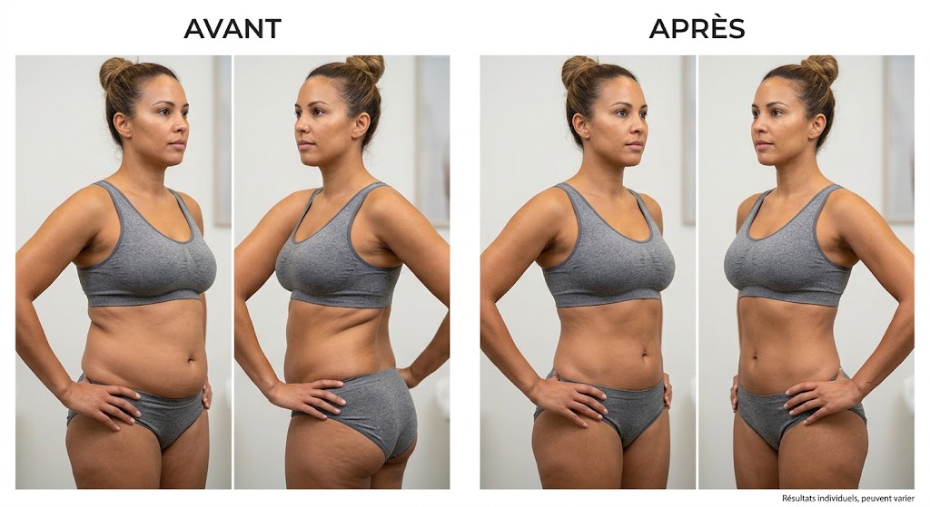Avant après liposuccion 360